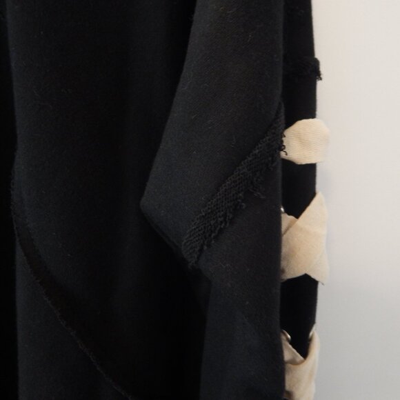 POL Black Lace-Up Sleeve Hoodie Sweatshirt - Elements Unleashed - Picture 9 of 12